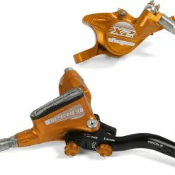 Hope Tech 3 X2 Bremse (keine Bremsscheibe) -Vitus Verkäufe Hope Tech 3 X2 Brake No Rotor Disc Brake Callipers Orange 2019 T3X2CBFR