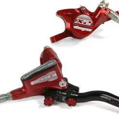 Hope Tech 3 X2 Bremse (keine Bremsscheibe) -Vitus Verkäufe Hope Tech 3 X2 Brake No Rotor Disc Brake Callipers Red 2019 T3X2RFR
