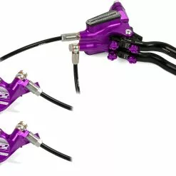 Hope Tech 3 X2 DUO Scheibenbremse (keine Bremsscheibe) -Vitus Verkäufe Hope Tech 3 X2 DUO Disc Brake No Rotor Disc Brake Callipers Purple T3X2DPUL scaled