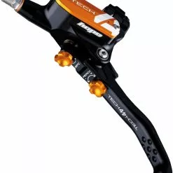 Hope Tech 4 X2 Bremse (keine Bremsscheibe) -Vitus Verkäufe Hope Tech 4 X2 Brake No Rotor Disc Brake Callipers Black Orange T4X2CL 0