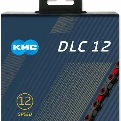 KMC DLC12 Kette (12-fach) -Vitus Verkäufe KMC DLC12 12 Speed Chain Chains Black Red K205R